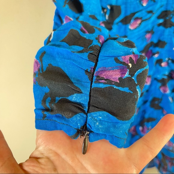 Zara Floral Print Draped Ruched Mini Dress/Sz:XS/NWT - Picture 10 of 13